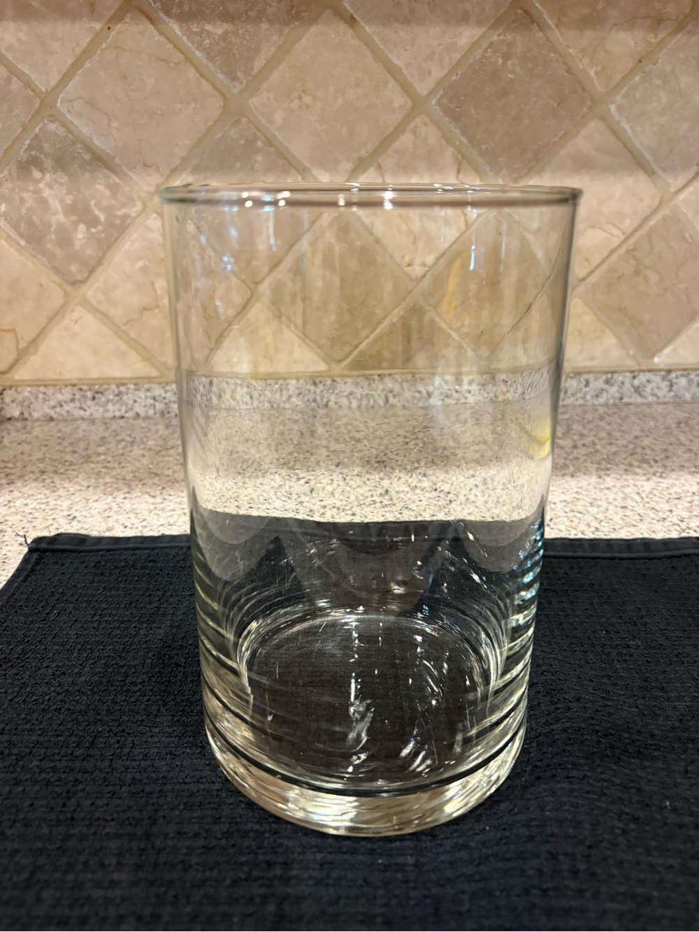 Clear cylinder vase